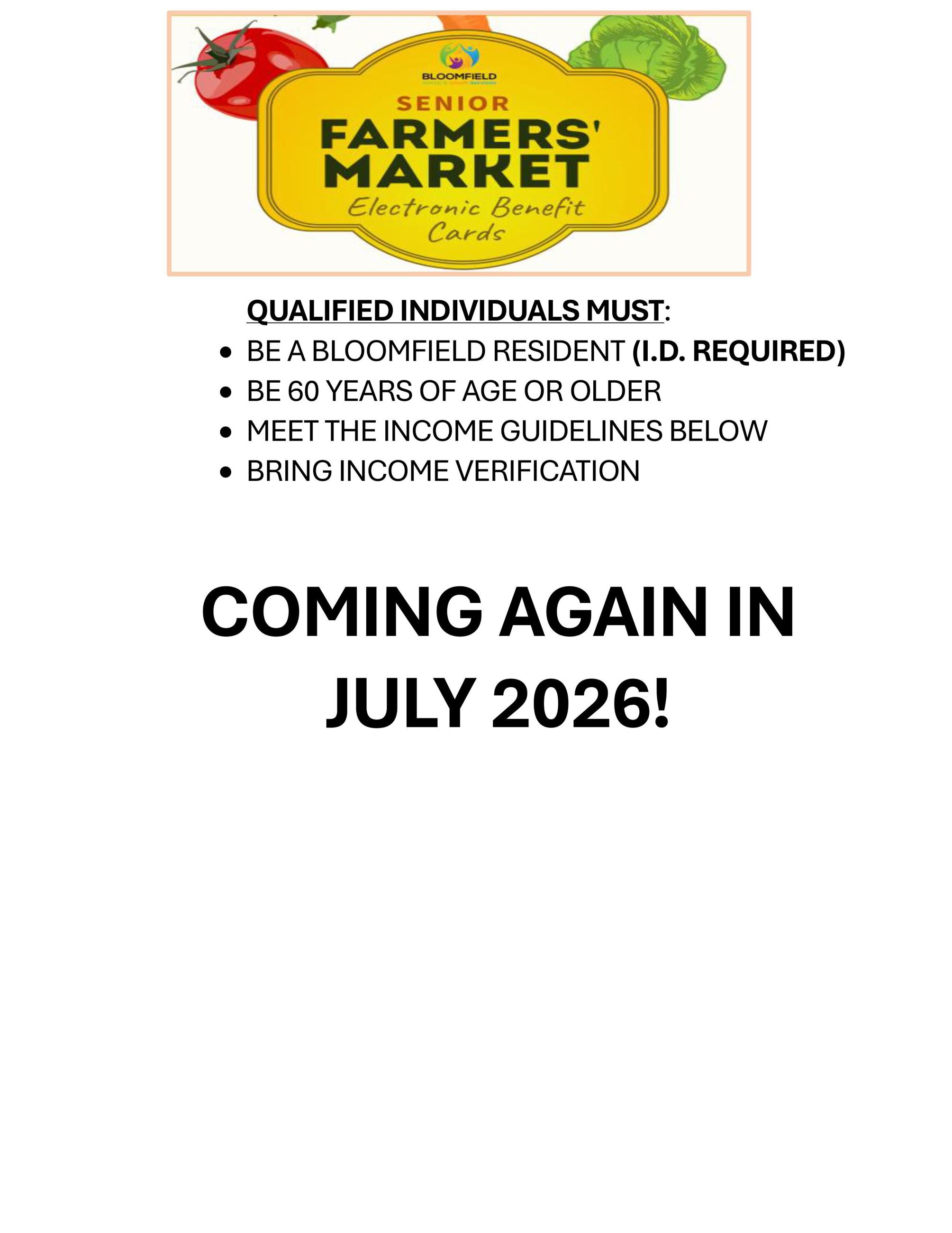 2025 Farmers Market Flyer