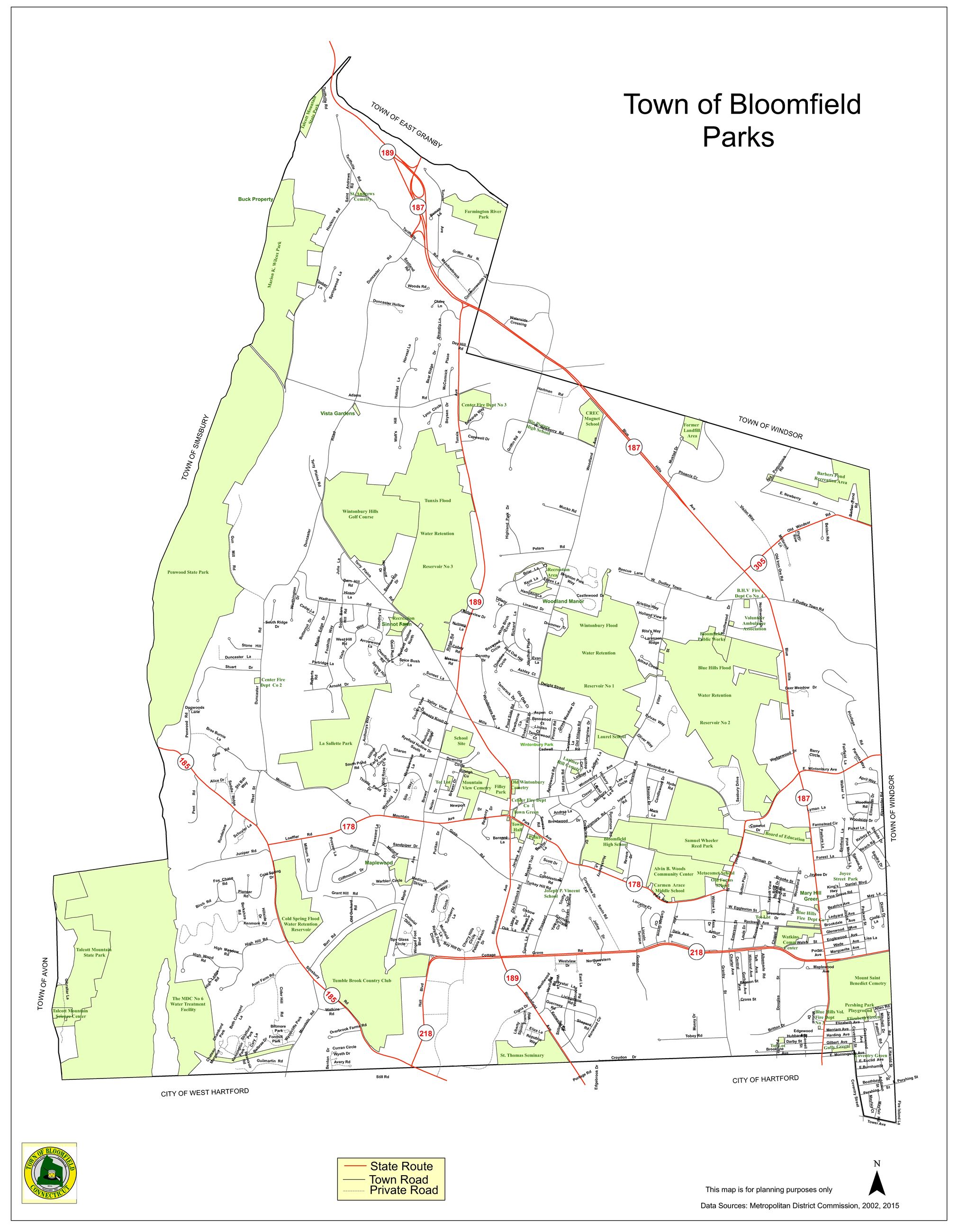 Leisure Services Parks Map