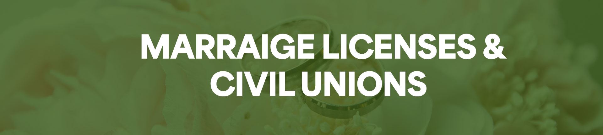 Marriage Licenses & Civil Unions
